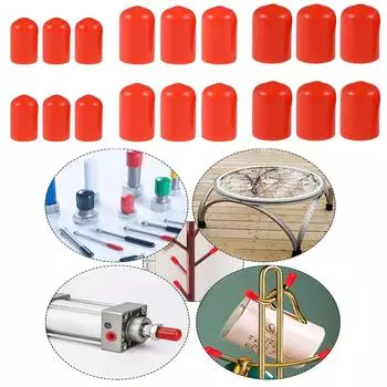 3-25 мм 50 шт. красная ПВХ виниловая резиновая круглая заглушка для резьбы стальная труба пластиковая трубка 3mm
