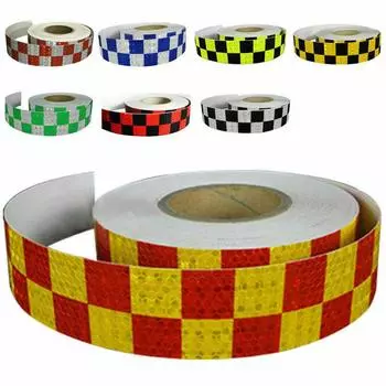 3,28 фута/9,84 фута, высокоинтенсивная клетчатая клетчатая безопасная светоотражающая лента «сделай сам», виниловая самоклеящаяся лента, ширина 50-100 мм 3m чёрный/зелёный