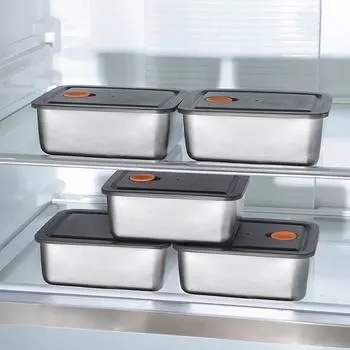 3/2/1/0,6 л нержавеющая сталь холодильник ящик для хранения продуктов с пластиковой крышкой готовить еду свежесть сохранение коробка пикник коробка 600ML