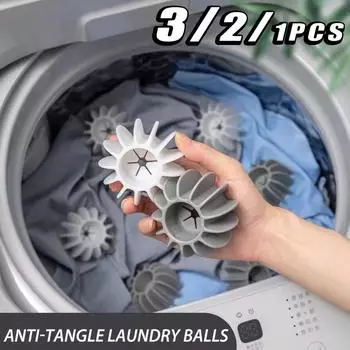 3/2/1 шт., силиконовый волшебный шарик для стирки, многоразовый инструмент для чистки одежды, средство для удаления волос для домашних животных, стиральная машина, ловушка для кошачьей шерсти, шарик для стирки 1pcs серый