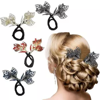 3/2/1 шт. Стразы для создания пучков для длинных волос - искусные волшебные бигуди, ленивые цветочные прически ручной работы, женские аксессуары для волос инструменты 1PCS чёрный