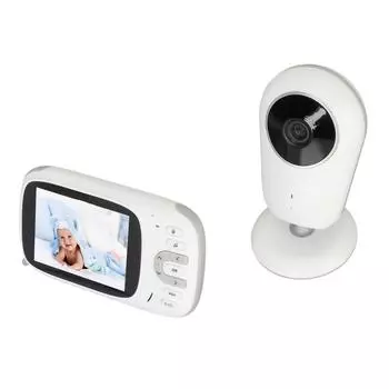 3,2-дюймовый детский монитор с двухсторонней голосовой связью, ночным видением, видеоняней с температурой UK Plug