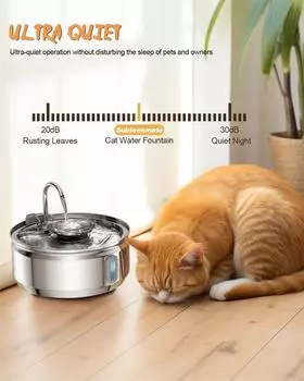 3,2 л питьевой фонтанчик для кошек, автоматический диспенсер для воды из нержавеющей стали для домашних собак, фонтанчик для нескольких домашних животных, миска для питья, продукт для домашних животных, 5 В, 1 А, USB-разъем