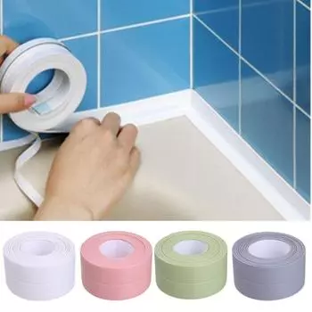 3,2 м ПВХ, уплотнительная лента для раковины для ванны, самоклеящаяся водонепроницаемая наклейка на стену, устойчивая к плесени, лента для края раковины для ванной комнаты, кухонные аксессуары 2.2cm x 330cm розовый