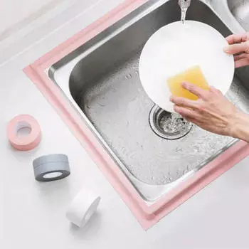 3,2 м водонепроницаемая лента самоклеящаяся уплотнительная полоса для ванной комнаты, кухни, раковины, душа, защита от плесени, штукатурка для домашнего ремонта, сплошной цвет One Size чёрный