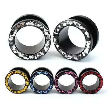 3-30 мм блестящие полые ушные манометры, туннели, винты, беруши, расширитель, носилки, ювелирные изделия для пирсинга 3mm розы красного