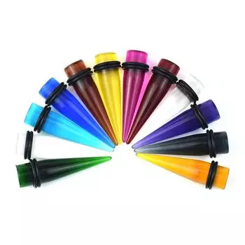 3-30 мм растягивающиеся акриловые ушные конусы, заглушки и туннели, ушные манометры, расширитель, ювелирные изделия для пирсинга 8mm фиолетовый