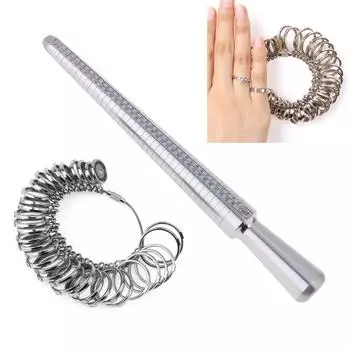 3-34 HK Measure Стандартный инструмент для измерения колец США и ЕС с кольцами на пальцах из сплава и измерительным инструментом для металла