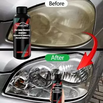 3,38 унции Набор для ремонта автомобильных фар - Прозрачное покрытие для устранения окисления, пожелтения и царапин