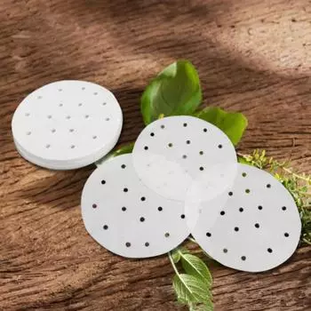 3/3.5/4/4.5inch Mini Steamer Liner Paper Premium Perforated Parchment Bamboo Steamer Paper Liners Pack of 400