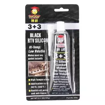 3 + 3 высокотемпературная силиконовая резина автомобильная неклейкая прокладка маслостойкий водонепроницаемый герметик черный/красный/серый пластик серый