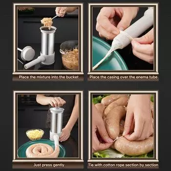 3.3Lbs колбасный шприц из нержавеющей стали вертикальный мясной наполнитель без источника питания ручной пресс самодельный Type 1