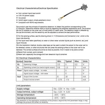 3.3V-5V Бесконтактный датчик уровня воды емкостный датчик уровня жидкости детектор 1pc