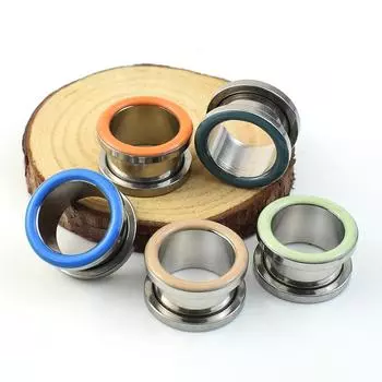 3-40 мм большой размер полые ушные манометры туннели с винтовой посадкой беруши носилки ювелирные изделия для тела 3mm дубильная кора