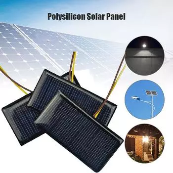 3/4/5/10 шт. Солнечная панель 5 В 60 мА Линия Эпоксидный лист Поликристаллическая солнечная панель Ячейка DIY LED Сад Портативное солнечное зарядное устройство для сотового телефона 3pcs