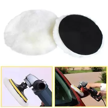 3/4/5/6/7-дюймовая прокладка для полировки автомобиля, имитация шерстяного лака, вощеный мягкий буфер, автомобильный инструмент, чистка деталей, удаление пыли, полированный лист 3inch белый