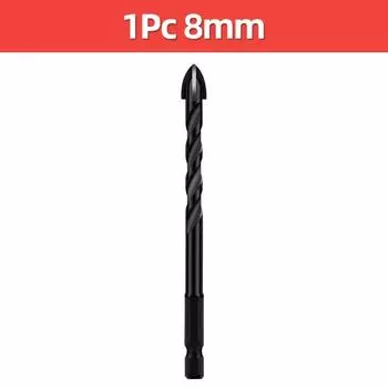 3 4 5 6 8 10 12 мм Крестовое шестигранное сверло для плитки для стекла бетона керамической плитки Открывалка для отверстий Набор инструментов из твердосплавных сверл из карбида вольфрама