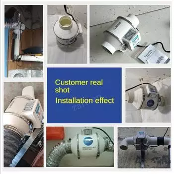3/4/5/6-дюймовый промышленный вытяжной вентилятор 220 В, бесшумный воздуховод для ванной комнаты, вытяжка, вентиляция, кухня, туалет, настенный вентилятор EU
