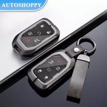 3, 4, 5, 6 кнопок, металлический цинковый чехол для ключей от автомобиля, держатель для GMC Terrain 2019, для Chevrolet Suburban 2019, ракушки для ключей, аксессуары-брелки For GMC чёрный