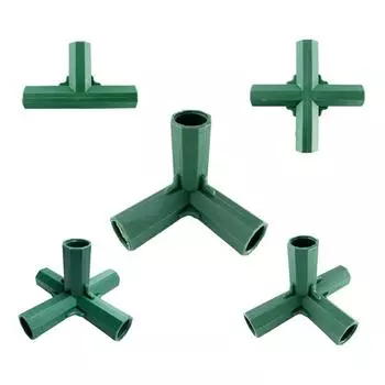 3/4/5-ходовой 16-миллиметровый коленчатый фитинг для ПВХ-труб, сборная муфта, пластиковый фитинг для труб, прочные соединители для мебели для теплиц 10pcs