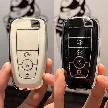3/4/5 кнопок ТПУ автомобильный чехол для дистанционного ключа для Ford Fusion Edge Mustang Explorer F150 F250 F350 Ecosport Protector Holder Shell Fob Keyless 3 Button Key Case белый