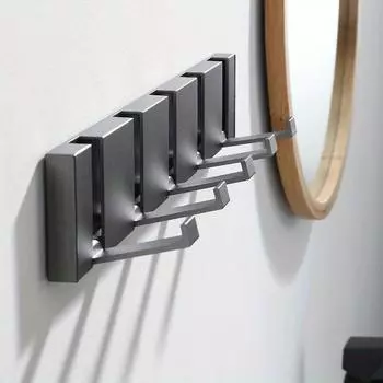 3/4/5 крючков, скрытые складные крючки на стене за отверстием для удара, роскошная подвеска