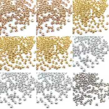 3/4/5 мм, 100 шт./50 шт./40 шт., Золотые, Серебряные бусины в форме полумесяца, половина сумки, застежка, Концевая застежка для ручной работы, материал «сделай сам», ювелирные аксессуары ручной работы 4mm 50pcs/set золотой