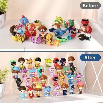 3/4/5 ярусный прозрачный стенд для демонстрации, пластиковые подставки для демонстрации, пластиковый органайзер для духов, дисплей для фигурок, кексов B