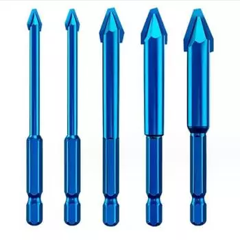 3/4/5 шт. эксцентриковое спиральное сверло 6 мм/8 мм/10 мм/12 мм высокие металлические сверла для стекла/плитки/дерева спиральное сверло R4W2 Black-3pcs