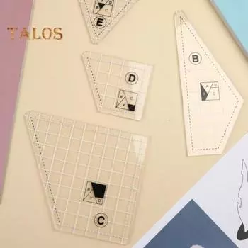 3/4/5 шт. линейка для квилтинга нестандартная линейка для шитья пэчворка шаблон трафарет руководство проекты для шитья своими руками раскрой ткани линейка для дизайна одежды 3pcs