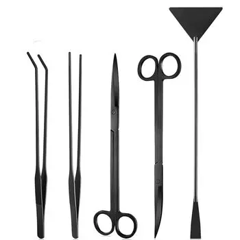 3/4/5 шт. Прямой изогнутый инструмент для акваскейпинга в аквариуме Инструменты для обслуживания аквариума silver-3pcs