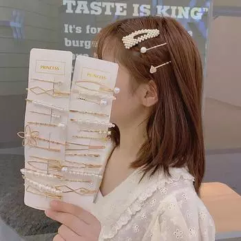 3/4/5 шт. Стразы заколки для волос большие жемчужные шпильки заколки заколки для волос заколка для волос для девочек L