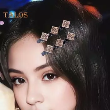 3/4/5 шт. сверкающие искусственные хрустальные камни плетеные заколки для волос двухслойные женские шпильки для волос противоскользящие зубцы инструменты для укладки волос A