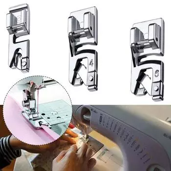 3/4/6 мм нержавеющая сталь роликовая прижимная лапка для подгибки низа бытовые швейные машины широкий совместимый долговечный швейный станок O7V7