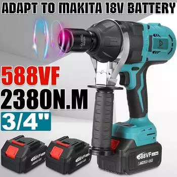 3/4 дюйма 2380 Н.м Высокий крутящий момент Бесщеточный электрический ударный гайковерт 2380 Н.м Торцевой гаечный ключ Аккумуляторный инструмент-шуруповерт 1*Battery