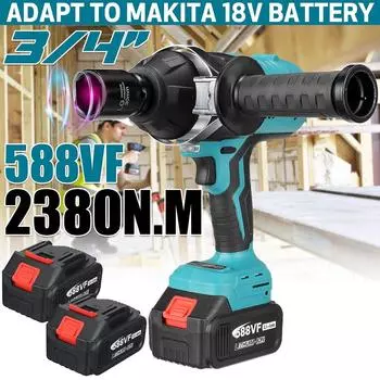 3/4 inch 2380N.m 588VF High Torque Brushless Electric Impact Wrench Socket Wrench Cordless Driver Tool 1*Battery
