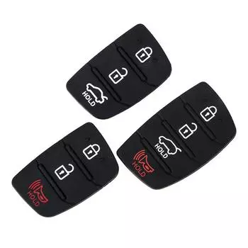 3 4 кнопки автомобильные аксессуары 1 шт. автомобильный ключ резиновая накладка кнопки автомобильный стиль чехол для ключа чехол для Hyundai Ix35 Ix45 автомобильный ключ корпус автозапчасти пульт дистанционного управления 3 with 1 Buttons