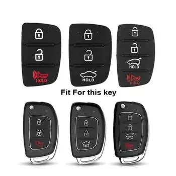 3 4 кнопки, мягкий силиконовый автомобильный пульт дистанционного управления, накладка для ключей для Hyundai HB20 SANTA FE IX35 IX45, чехол для ключей