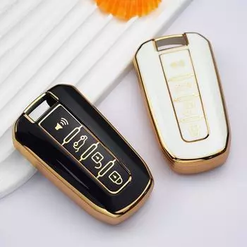 3 4 кнопки ТПУ смарт-чехол для автомобильных ключей брелок для Ssangyong Korando Rexton Actyon Kyron Rodius Tivolan Korando C Rexton W держатель брелок в виде ракушки 3 Button Key Case белый