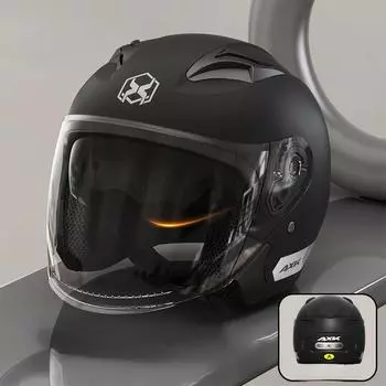 3/4 Открытый шлем для мотоцикла, гоночный шлем для мотоцикла, уличный шлем для взрослых one size чёрный