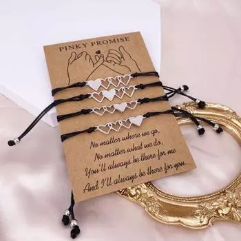 3/4 шт. браслет для пары, регулируемый орнамент ручной работы, удобное ношение, полированное украшение, цветное полое украшение A