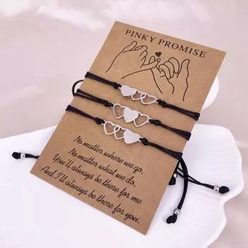 3/4 шт. браслет для пары, регулируемый орнамент ручной работы, удобное ношение, полированное украшение, цветное полое украшение A