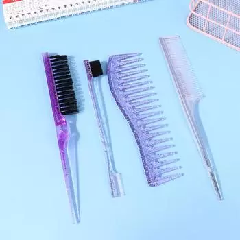 3/4 шт./компл. набор блестящих расчесок для укладки волос, антистатическая расческа с крысиным хвостом, щетка для волос, щетка с краями, гладкая расческа с широкими зубьями