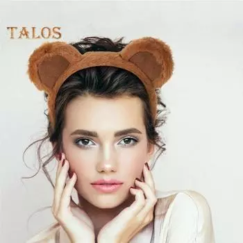 3/4 шт./компл. повязка на голову с ушками бурого медведя, плюшевые уши животного, обруч для волос, аксессуары для косплея на Хэллоуин 4pcs