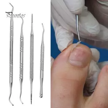 3/4 шт., набор для удаления вросших ногтей из нержавеющей стали, профессиональный набор для чистки ногтей для педикюра, для безопасного лечения вросших ногтей, универсальный прецизионный уход 3pcs