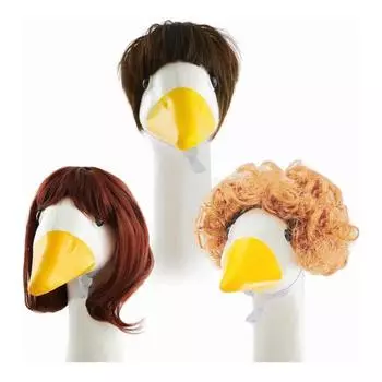 3/4 шт. Парик гуся для крыльца с эластичной кулиской, Наряд для газонного гуся, Сделай сам, Сад на открытом воздухе, Патио, Двор, Статуя гуся, Парик, Аксессуары для украшения A