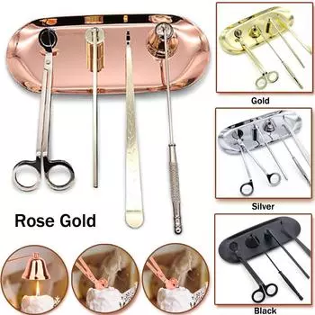 3/4 шт. Подавитель свечей, цельный инструмент, бытовые ножницы для ароматерапии, крючок для подавителя свечей, поднос, инструмент для резки свечей