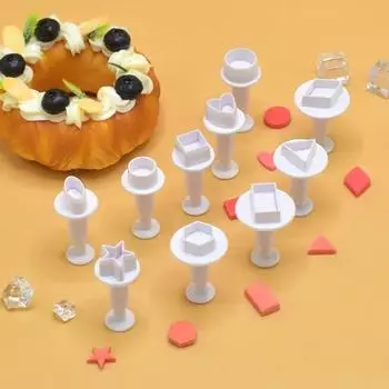 3/4 шт. Сердце пятиконечная звезда квадратный узор плунжер помадка бисквит печенье форма сахарная поделка своими руками форма для украшения торта