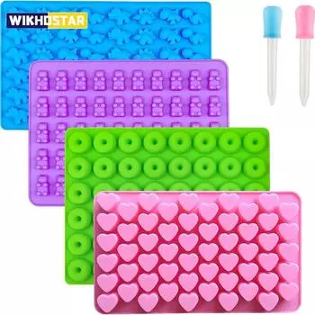3/4 шт. силиконовая форма для конфет, шоколадная форма своими руками, ледяной торт, динозавр/медведь/сердце и мини-пончики, день святого валентина, форма для выпечки, пенопластовый торт розовый