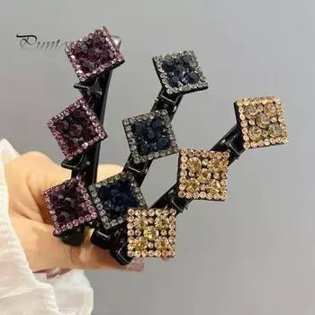 3/4 шт. заколки для волос для девочек сверкающие стразы цветы декор шпильки для волос двухслойный дизайн челки шпильки аксессуары для волос F